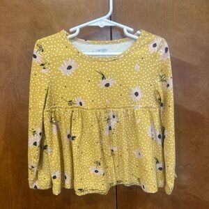 Carter's yellow Floral Long Sleeve